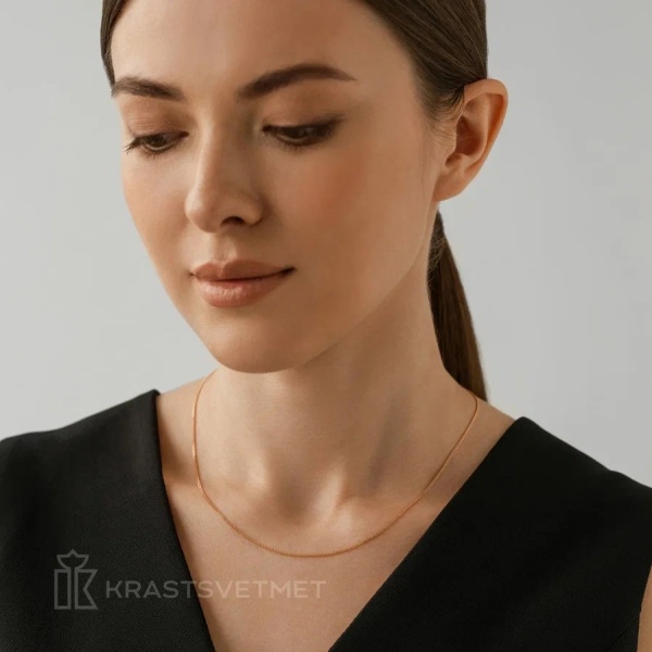 Цепь из красного золота, плетение «Гурмета»